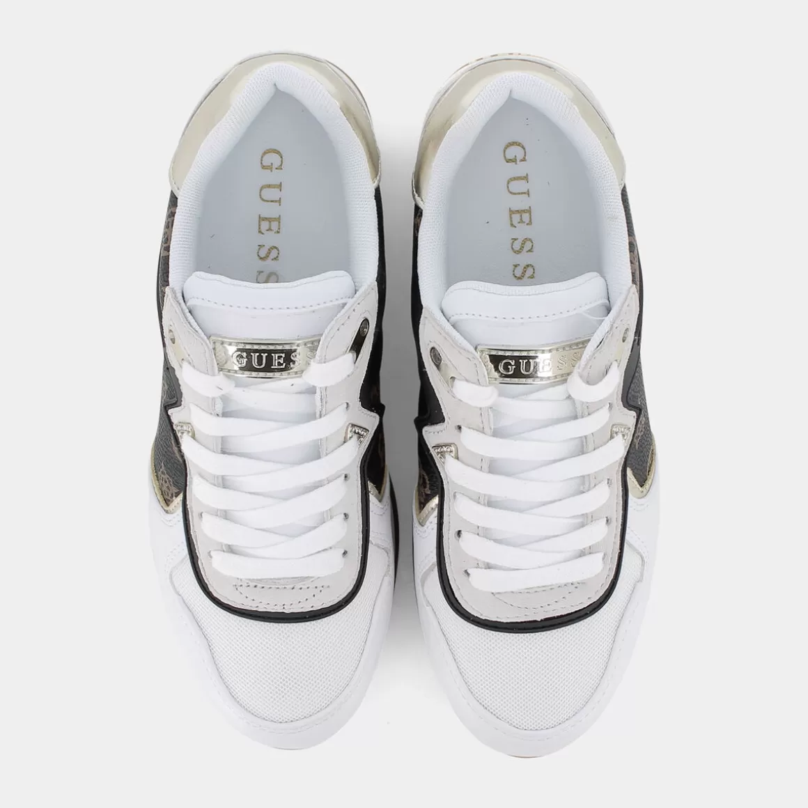 Outlet GUESS Fl7Har Fal12 Sneakers Bianco Casa della Scarpa