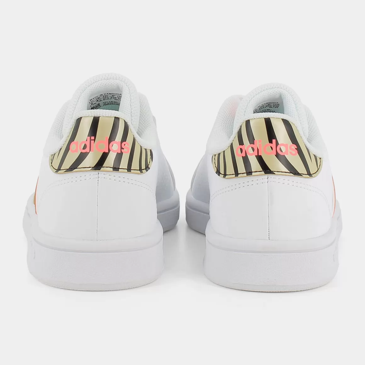 Sale ADIDAS Gw1067 Grand Court Base Ftwr White/Sandy Beige Met/Acid Red - Sportive Bianco